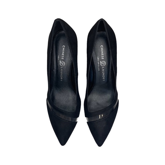 Chinese Laundry Black Rayla Suede Pumps Size 6 (36.5) - Picture 3 of 7